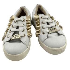 Michael Kors White Gold Sneakers Girl Toddler Size 6